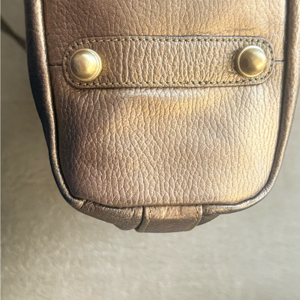 NWT Sharif Bronze leather Studded Hobo Bag with dust bag - Picture 8 of 16